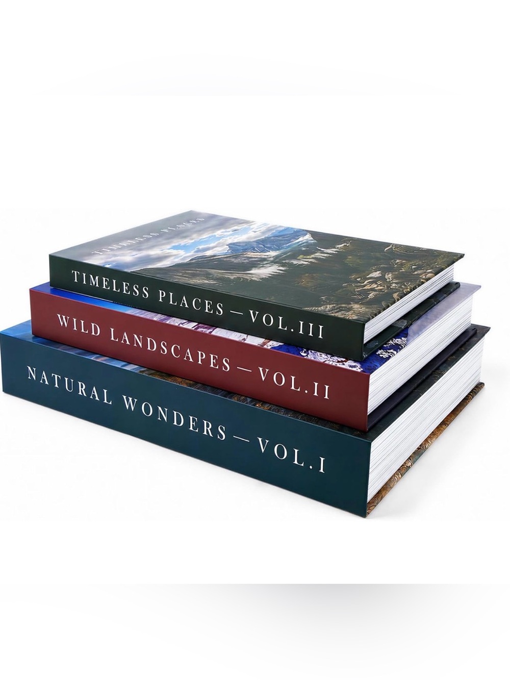 Decorative Books Set of 3, Fake Books for Coffee Table Decor & Storage, NEW